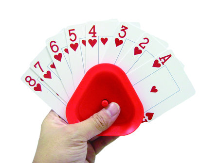 driehoekige kaartenhouder voor het gemakkelijk vasthouden van uw speelkaarten
