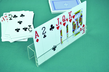 plastic kaartenhouder om uw kaarten in te zetten tijdens het spelen